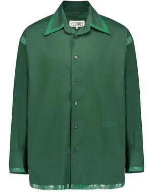 MM6 by Maison Margiela Button-Up Cotton Shirt - Green