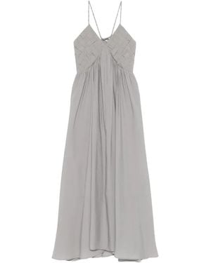 ELEH V-Neck Maxi Dress - Grey