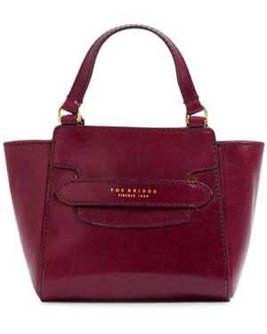 The Bridge Leather Tote Bag - Purple