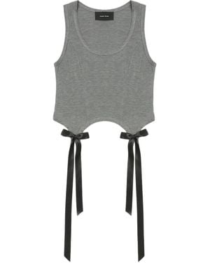 Simone Rocha Top Met Lintdetail - Grijs
