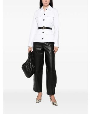 Brandon Maxwell Gage Button-Up Jacket - White