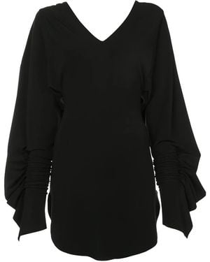 Paula Knorr Kleid Mit V-Ausschnitt - Schwarz