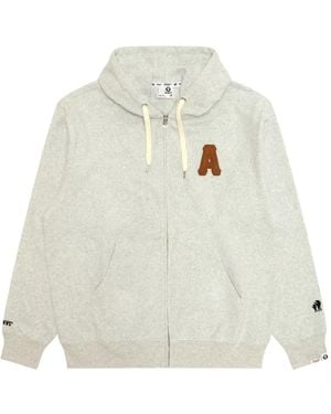 Aape By A Bathing Ape Patch-appliqué Zip-up Hoodie - ホワイト