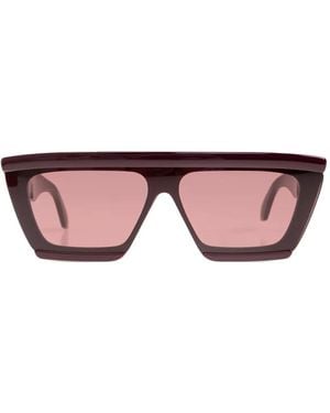 Alaïa Geometric-Frame Sunglasses - Pink
