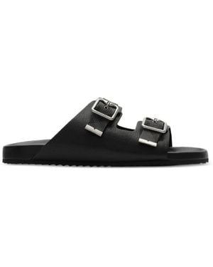 Burberry Sandalen Aus Urchin-Leder - Schwarz