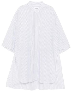 Hed Mayner Chemise Rayée À Manches Longues - White