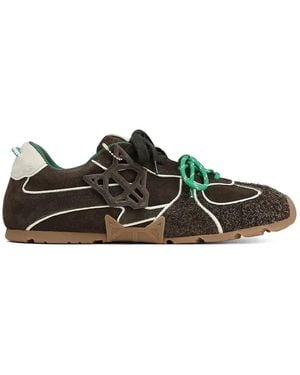 Naked Wolfe Ace Panelled Trainers - Black