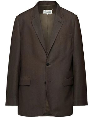 Maison Margiela Blazer Monopetto - Marrone