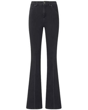 Pinko Flared Stretch Denim Jeans - Blue