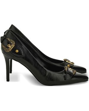 Versace Jeans Couture Scarlett Baroque Buckle Heels - Black