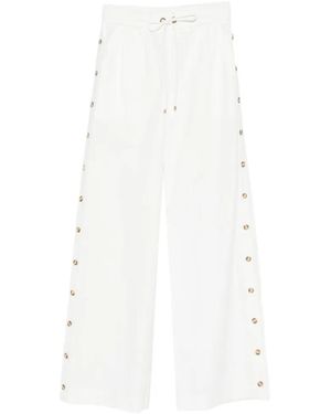 Zimmermann Side-Button Drawstring-Fastening Trousers - White