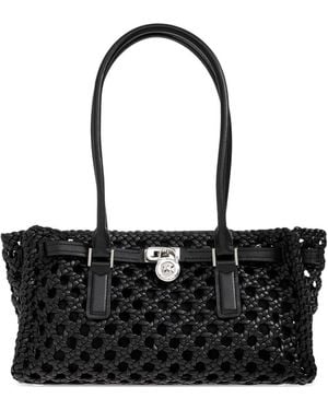 MICHAEL Michael Kors Hamilton Woven Tote Bag - Black
