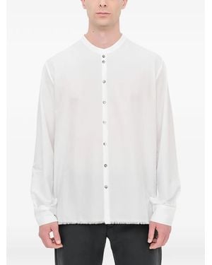 Label Under Construction Chemise À Col Mao - Blanc