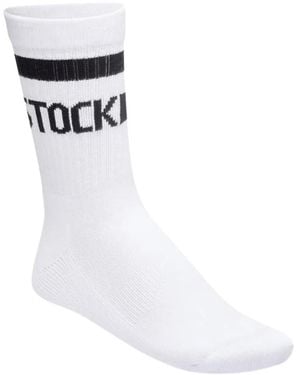 Birkenstock Gestreifte Socken Mit Logo - Weiß