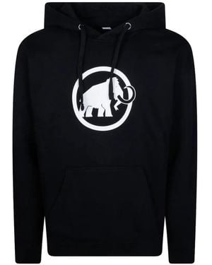 Mammut Base Ml Logo-Print Hoodie - Black