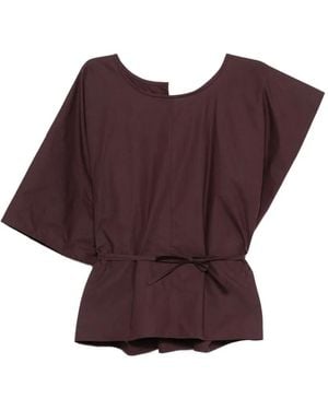 Alysi Tie Belt Top - Purple