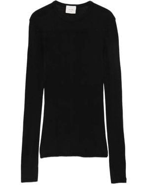 Alysi Crew-Neck Long-Sleeve T-Shirt - Black