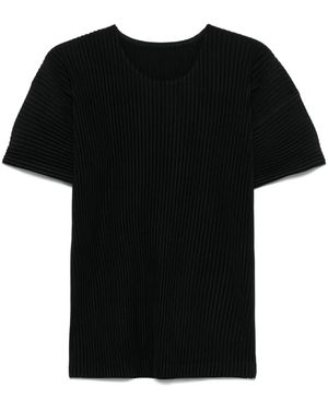 Homme Plissé Issey Miyake Plissé-Effect T-Shirt - Black