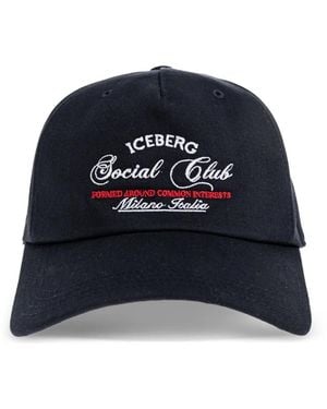 Iceberg Embroidered-Logo Baseball Cap - Blue