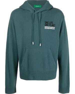 DSquared² ロゴ カシミアパーカー - グリーン