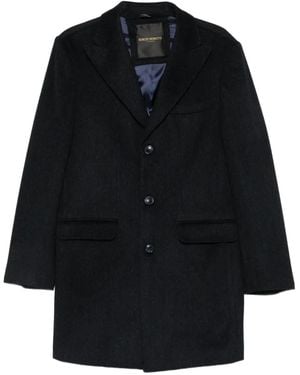 SERGIO MORETTI FIRENZE Single-Breasted Coat - Black