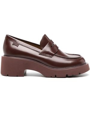 Camper Milah 60mm レザーローファー - ブラウン