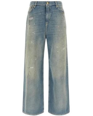 Golden Goose Journey Paint-Splatter Jeans - Blue