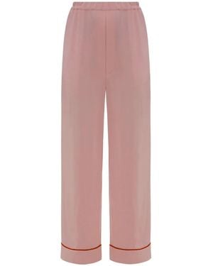 Sleeper Finnegan Piped Pajama-Style Trousers - Pink