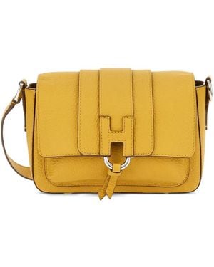 Hogan Bolso De Hombro Con Solapa Y Detalle H - Amarillo