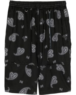 MASTERMIND WORLD Paisley-Print Bermuda Shorts - Black