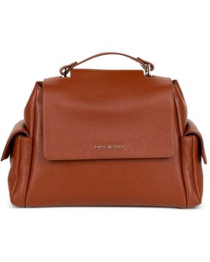 Orciani Sense Cargo Leather Tote Bag - Brown