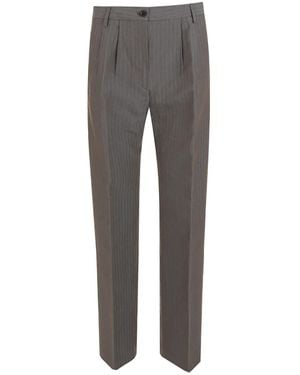 Aspesi Striped Pleated Trousers - Grey