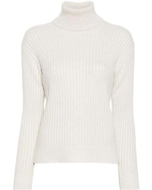 Eleventy Roll-Neck Jumper - White