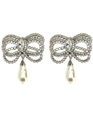 Alessandra Rich Bow ピアス - メタリック