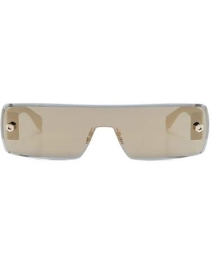 Alaïa Rectangle-Frame Sunglasses - Metallic