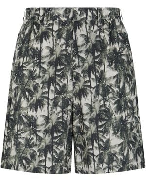 ARMANI EXCHANGE Graphic-Print Shorts - Gray