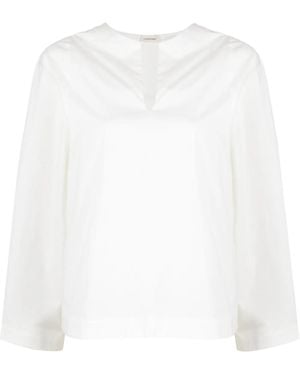 By Malene Birger Kamill Vネック ブラウス - ホワイト