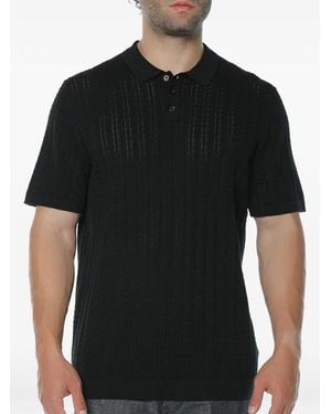 DRYKORN Cable-Knit Polo Shirt - Black