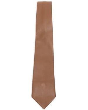 sunflower Leather Tie - White