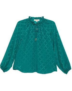 Michael Kors Monogram Blouse - Green