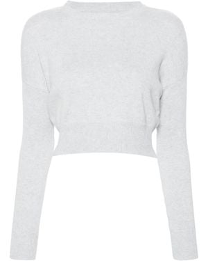 Teddy Cashmere Genova カシミア クロップド セーター - ホワイト
