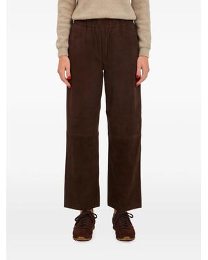 PARIENTE Sara Suede Trousers - Brown
