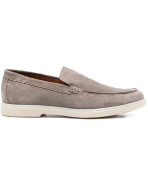 JOHN HARRISON Suede Slip-On Loafers - White