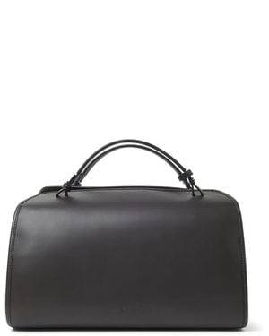 Peserico Top-Handle Leather Tote Bag - Black