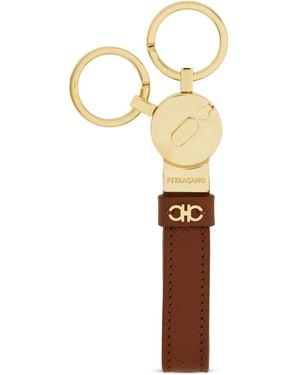 Ferragamo Gancini Keyring - White