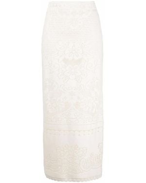 Valentino Garavani High-Waisted Heavy Lace Skirt - Multicolour
