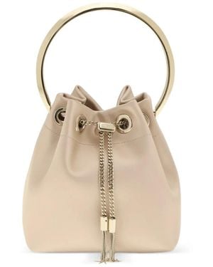 Jimmy Choo Bon Bon Satin Bucket Bag - Natural