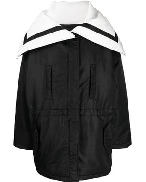 Goen.J Sailor-Collar Padded Coat - Black
