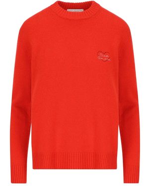 Giada Benincasa Maglione Con Ricamo - Rosso