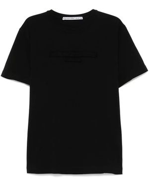Alexander Wang T-Shirt Con Logo Goffrato - Nero